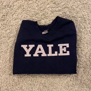 “Worn” style Yale sweatshirt from the Yale bookstore